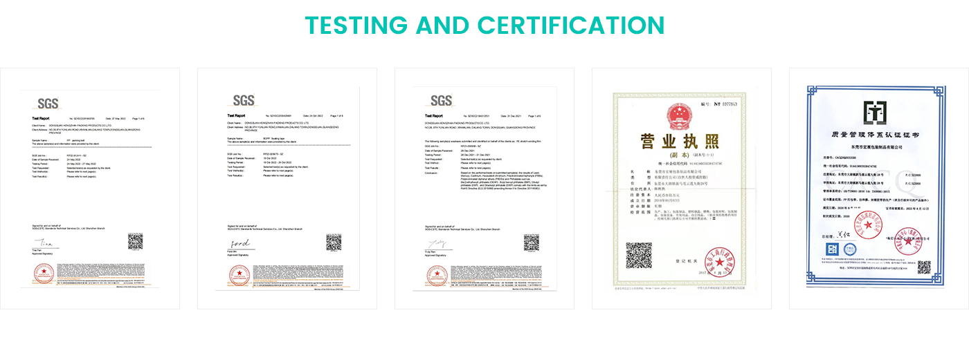 PP strapping belt certificate