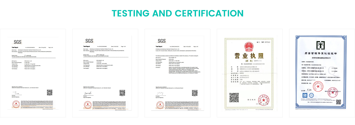 pallet stretch film certificate